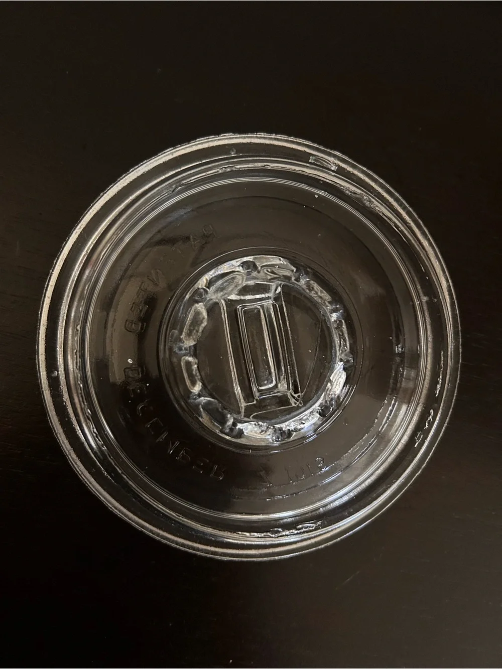 Antique 1915 Glass Tobacco Cigar Humidor Jar w/ Ashtray Lid, 12-Sided Paneled